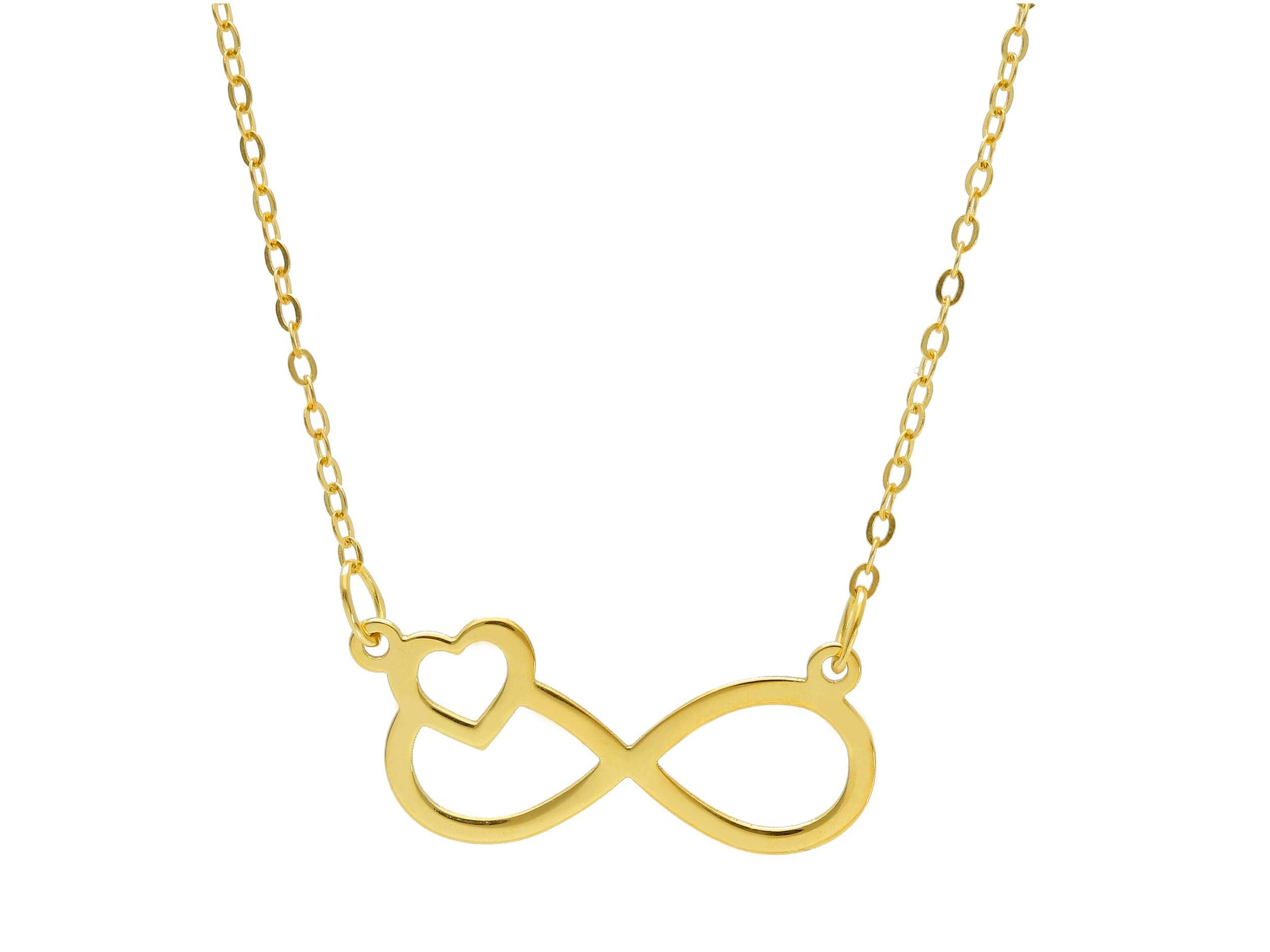 Golden necklace with the infinity symbol k9 (code S249394)